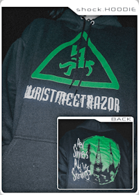 a black hoodie with the words wriststratator on it